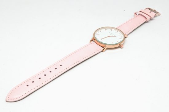Reloj "Elegant" cobre con correa rosa