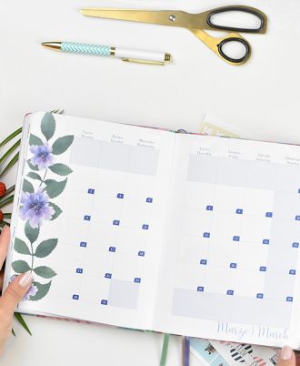 calendario agenda 2020 colores pastel vegetal