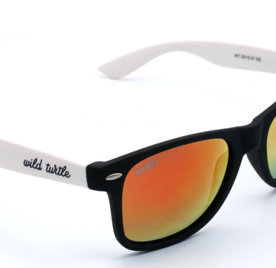 Gafas de sol PANDA polarizadas cristal naranja patilla blanca